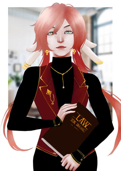 Yanfei from Genshin Impact Commissioned by anderu.d.arc in Instagram